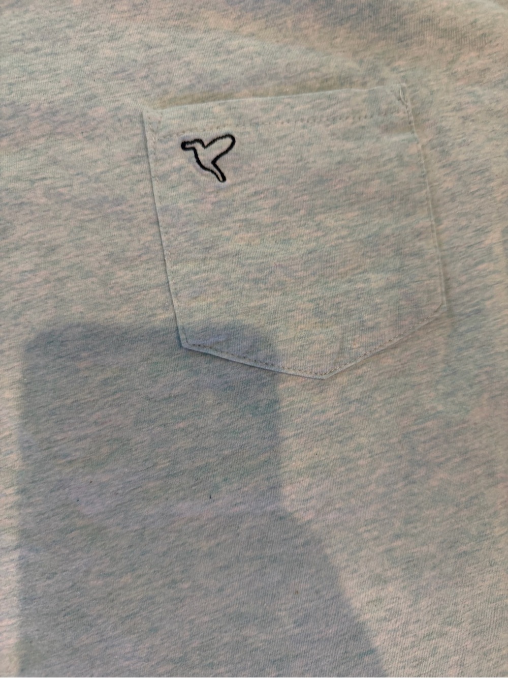 Birddogs Crew Neck Pocket T-Shirt in Light Blue Heather Size L - Picture 3 of 6